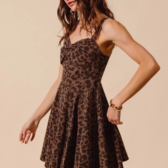 SO ME Mineral Washed Leopard Flare Cami Dress - Picture 6 of 11